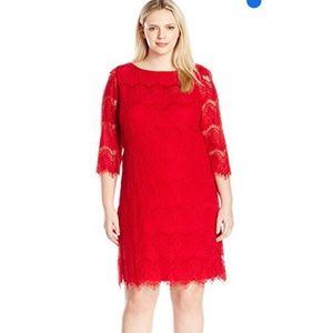 Women's Plus Size 3/4 Sleeve Shift Dress